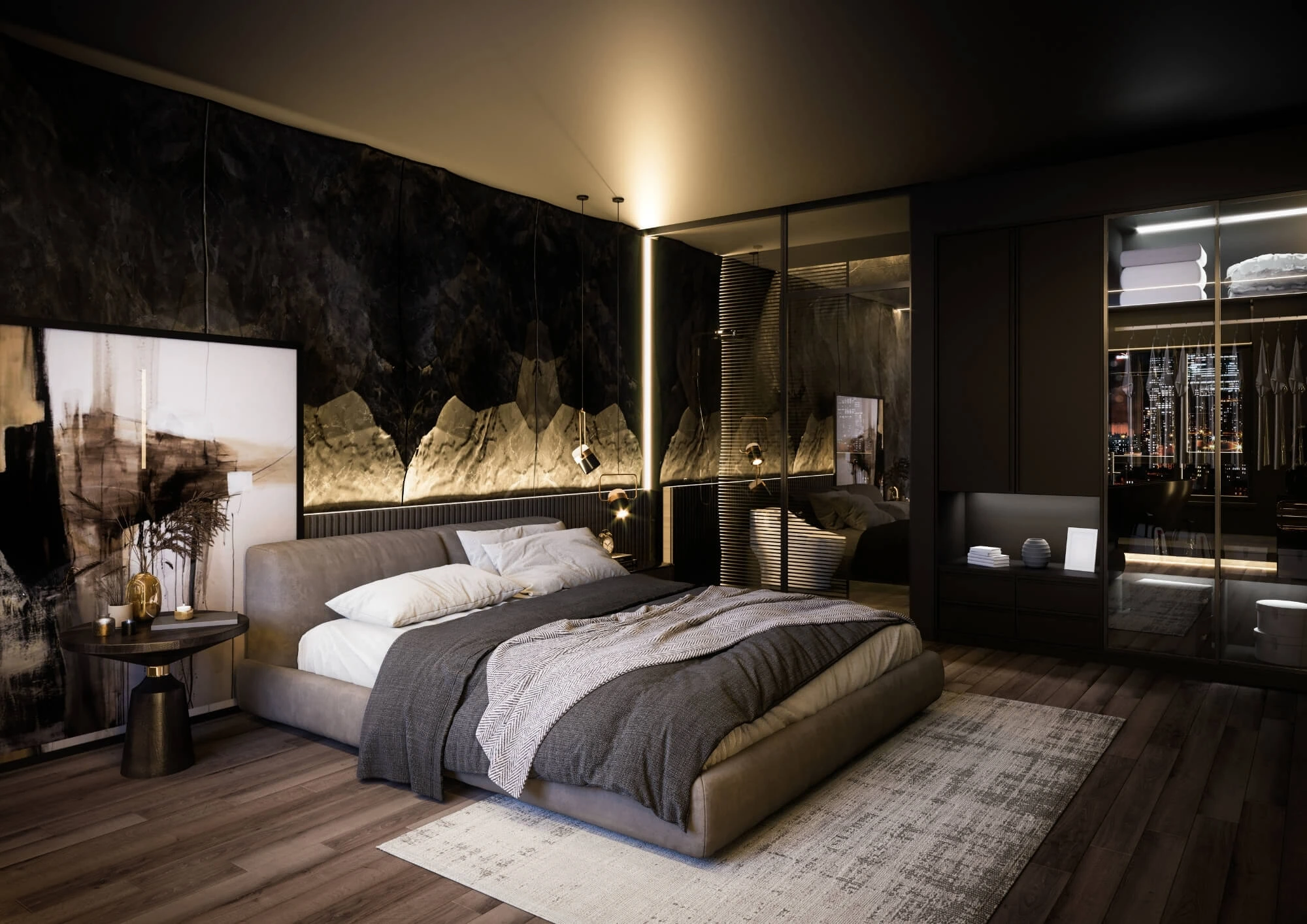 Interiérové osvětlení s jemným bočním světlem