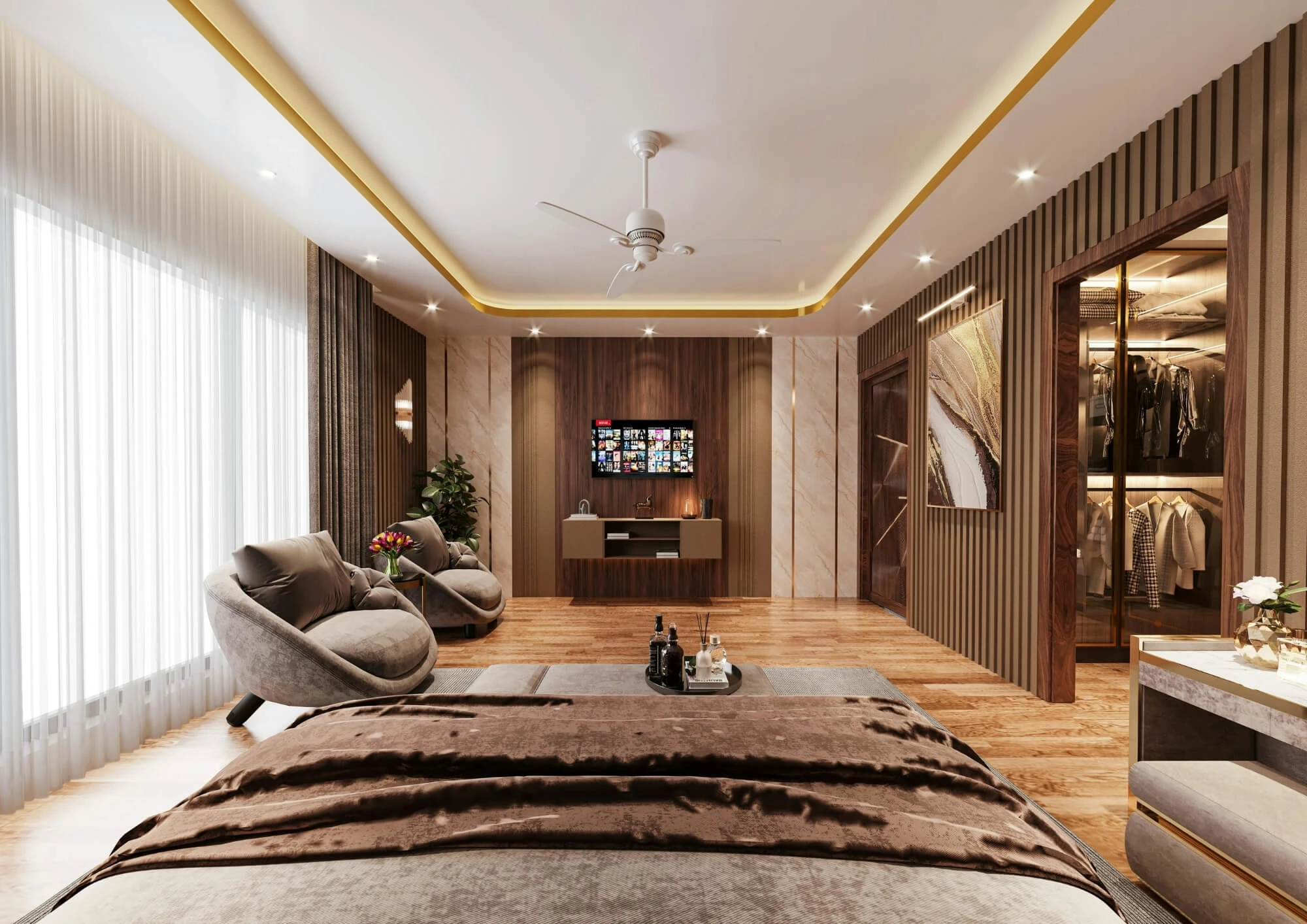 Subtilní LED osvětlení v obytném prostoru