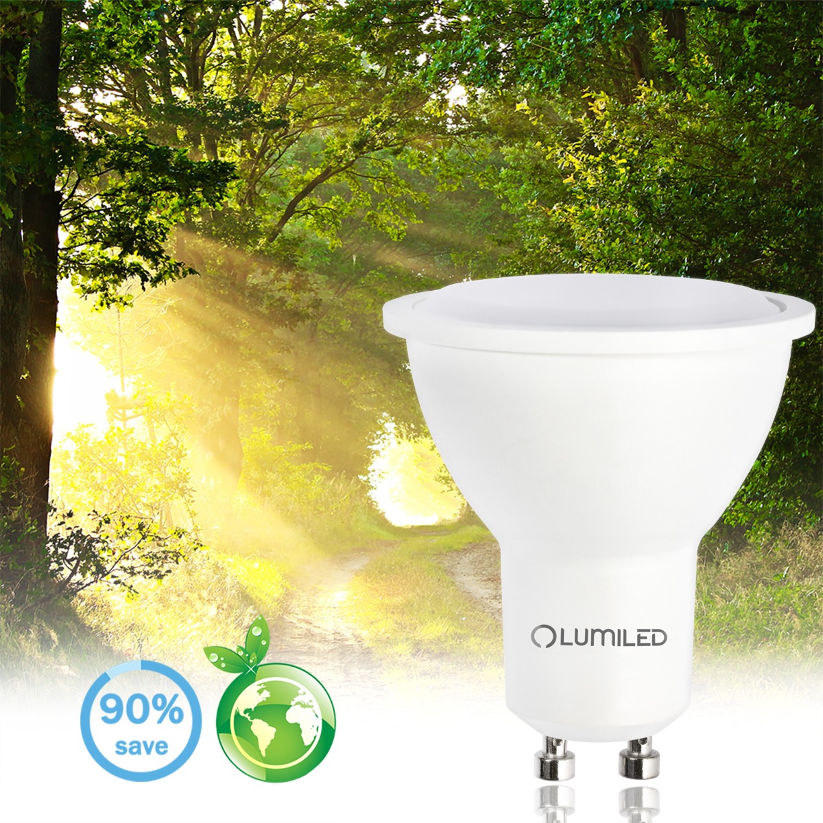 GU10 LED žárovka 8W 720lm 3000K teplá LUMILED