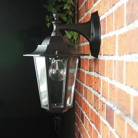 Zahradní nástěnná lampa lucerna E27, Černá BELLIS LUMILED
