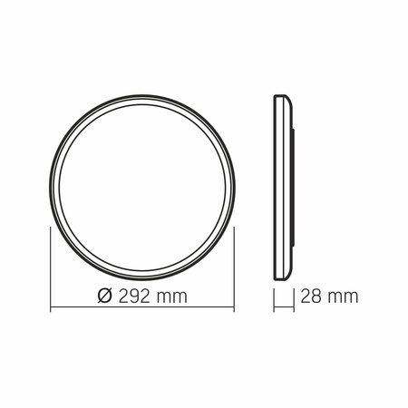 Plafond LED stropní světlo 18W 2000lm 4000K neutrální bílá Videx