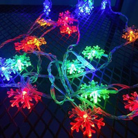 LED řetěz sněhové vločky 10xLED 2m RGB vánoční LVT