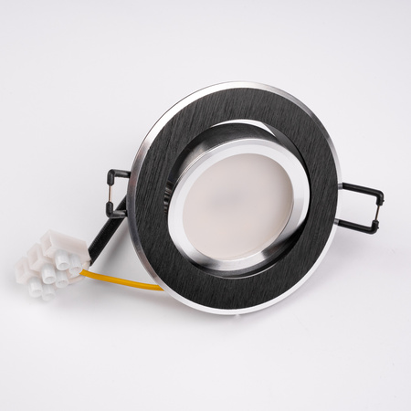 TRIX 3v1 GU10 6W 3000K Black LUMILED kruhové halogenové svítidlo pro zapuštěnou montáž