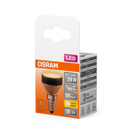 LED reflektorová žárovka E14 3,5W = 28W 300lm 2700K teplá bílá 100° Dimmable FLAT LAMP Osram