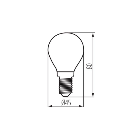 LED žárovka E14 Edison G45 3,8W = 60W 806lm 4000K neutrální bílá Clear XLEDEX Filament Kanlux