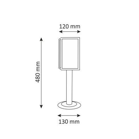 Malmo stojící zahradní lampa pro LED E27. vysoká 48 cm grafitová - GOLDLUX (Polux)