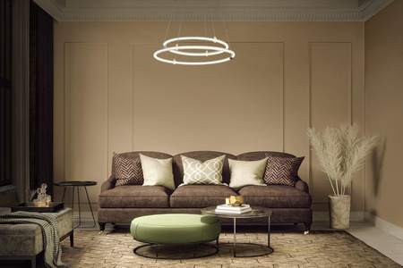 Dekorativní LED 21W 2400lm 3000K teplé stmívatelné závěsné stropní svítidlo šedá Dekor Ledvance