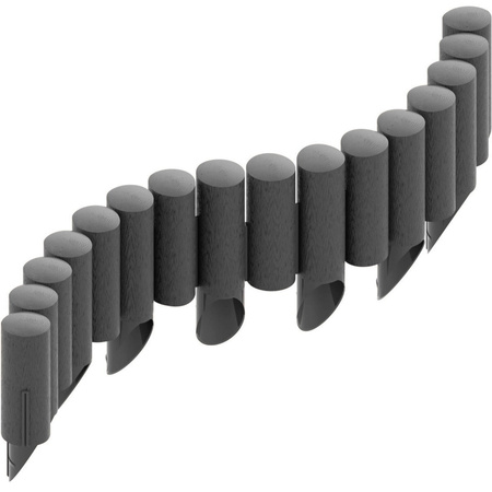 Zahradní palisádový plot Border Lawn Edging 4 ECO Graphite 2,4 m Silný mrazuvzdorný CELLFAST