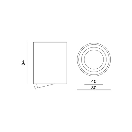 Halogenové bodové svítidlo pro povrchovou montáž GU10 Round White OH36 Kobi