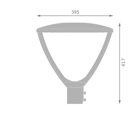 LED pouliční lampa Průmyslové silniční svítidlo 59W 7375lm 2200/2700K IP66 šedá městská lucerna Ledvance