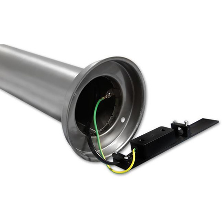 Zahradní stojací venkovní lampa LED E27 s pohybovým a soumrakovým senzorem stříbrná IP44 Manila 45 cm Masterled