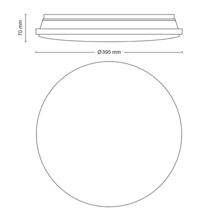 Stropní světlo LED Plafond 24W 2700-6500K stmívatelné CCT 39cm WINCEL + PHILIPS PILOT