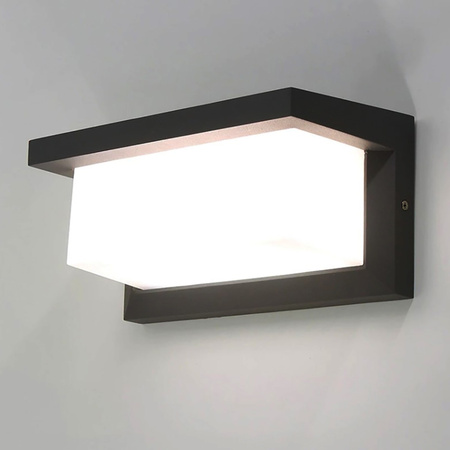 Zahradní nástěnné svítidlo Elevation E27 CETUS BLACK Obdélníkové