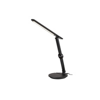 Stolní noční lampa 9W 570lm 3000-6000K CCT Stmívatelný časovač černá Moderní Isak Rabalux
