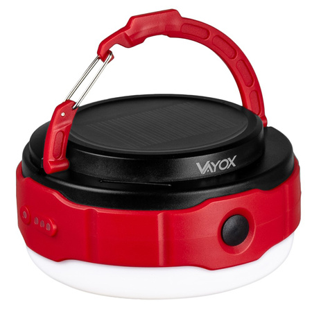 Dobíjecí kempingová svítilna 500lm 3000K-6500K Solární USB-C Powerbank VA0100 VAYOX
