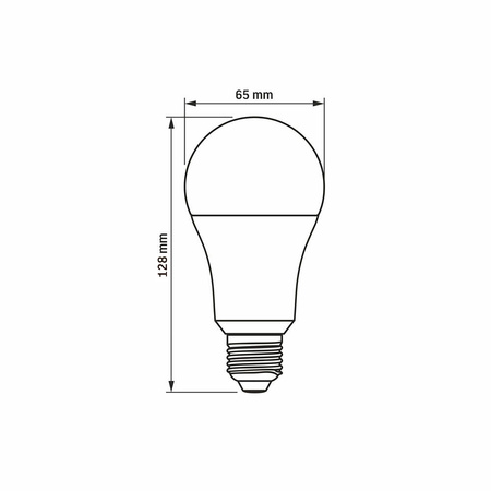 LED žárovka E27 A65 15W = 100W 1520lm 3000K teplá bílá 240° Videx