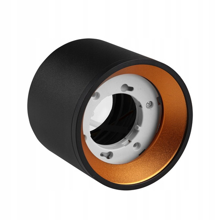 Přisazené LED GOLDA halogenové stropní svítidlo GX53 kulatá trubice černá - zlatá