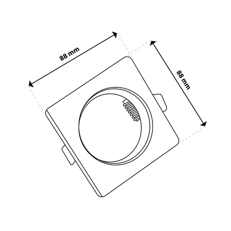 Halogenové svítidlo pod omítku Pohyblivé čtvercové svítidlo PICTOR Chrome Sheet MR16 GU10 LUMILED