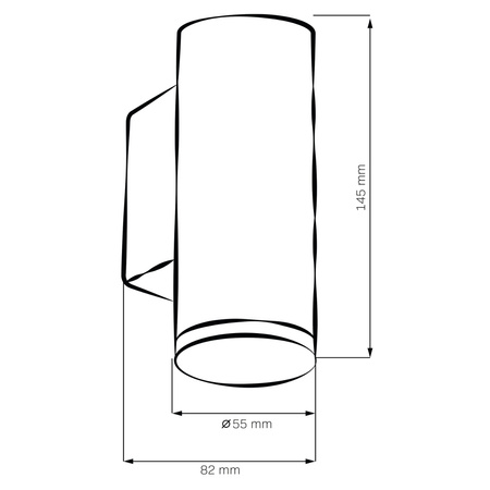 Nástěnné venkovní svítidlo GU10 černé IP44 TURYN Sanico Goldlux