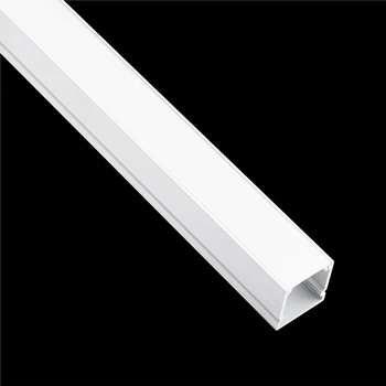 Povrchový Eloxovaný Hliníkový Profil pro LED KM38, Stříbrný 2m + Mléčná Krytka + Záslepky LUMILED