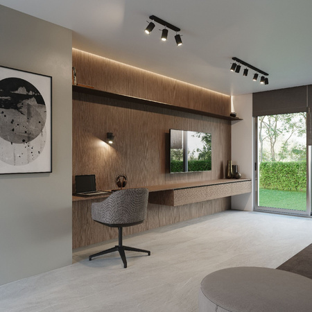 Svítidlo pro povrchovou montáž RING 6L 6xGU10 Reflektor Halogenový pohyblivý pásek Minimalistická černá SOLLUX