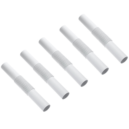 Flexibilní rozšiřovací konektor ZCL 16 mm PVC bílý 5 ks