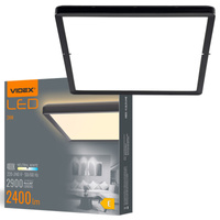 Plafond LED stropní svítidlo pro povrchovou montáž 22W 2900lm 4000K Neutral Black Videx