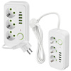 KOBI LINEA PRO Prodlužovací kabel 3x230V 1,5 m Zem, vypínač a 5xUSB Bílá