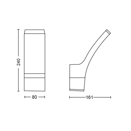 Zahradní lampa LED nástěnná lampa SPLAY myGarden 12W 2700K IP44 Antracit PHILIPS