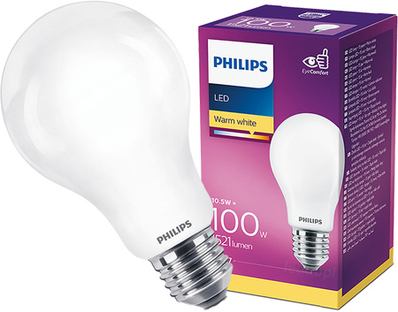 LED žárovka E27 A60 10.5W = 100W 1521lm 2700K Teplá bílá 300° PHILIPS Klas.