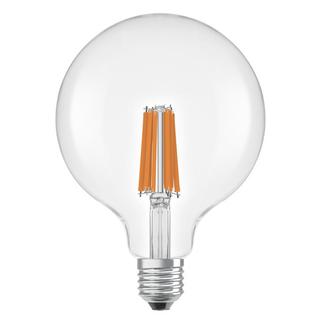 LED žárovka G125 Sphere E27 7,2W = 100W 1521lm 2700K Warm 330° Filament CLASSIC ENERGETICKÁ ÚSPORNOST Osram
