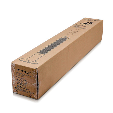 55W LED věžový ventilátor s ukazatelem teploty a dálkovým ovládáním 120 cm VT-5546 V-TAC