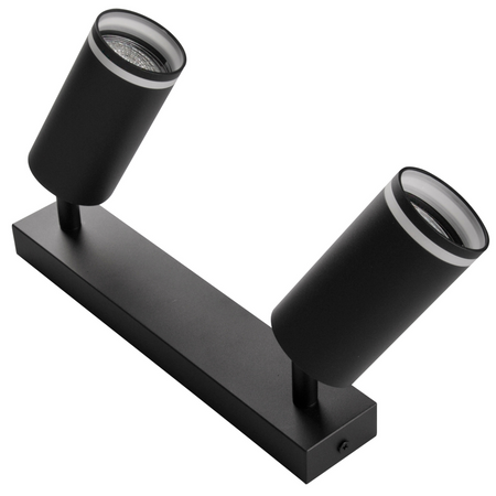 Nástěnné a stropní bodové svítidlo 2x GU10 černé PARIS Sanico Goldlux