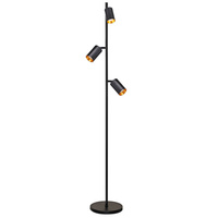 Stojací lampa 3x GU10 černá zlatá MARIBEL Sanico Goldlux