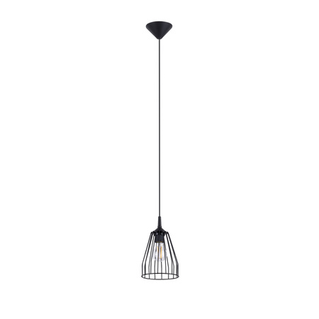 LEYO E27 černá průmyslová závěsná lampa SOLLUX