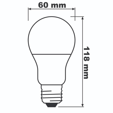 LED žárovka E27 A60 13W = 100W 1521lm 4000K neutrální bílá 200° BELLALUX