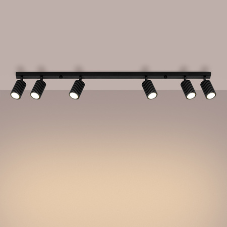 Bodové stropní svítidlo Tuba 6x GU10 Black Carbon Deep Space SL.1585 Sollux