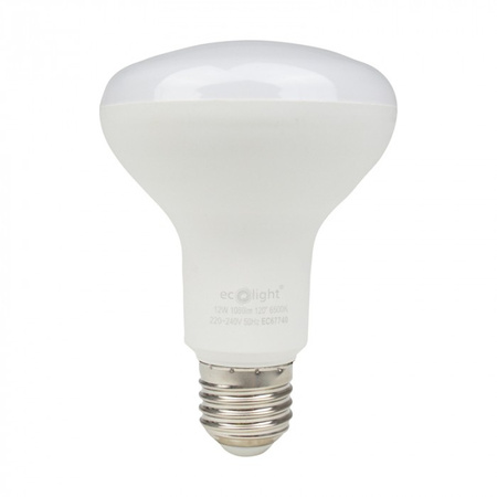 LED reflektorová žárovka R80 E27 12W 1080lm 6500K Cold Ecolight