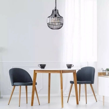 Závěsné svítidlo E27 z kovu a křišťálu D:30x36cm VT-7334 V-TAC