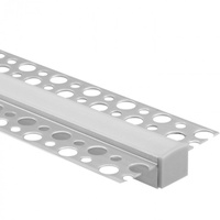 Hliníkový LED profil pro sádrokarton REGIPS Zapuštěný pod omítku eloxovaný 1m s matným difuzorem pro LED pásky + krytky Ecolight řady GP