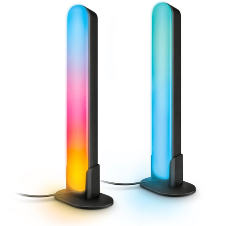 2x LED herní stolní lampa RGBIC Gradient 30cm světelná lišta Smart SMART WiFi Bluetooth aplikace WiZ