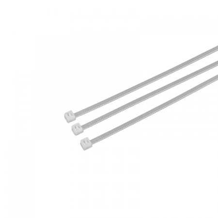 Kabelové stahovací pásky 2,5x200 mm bílé TRACKS Zipové stahovací pásky OK-25200W .MORE 100 ks.