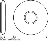 LED stropní svítidlo ORBIS Kite 24W 2500lm Teplá bílá-Studená bílá 41cm SMART+ WiFi LEDVANCE