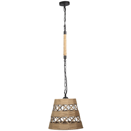 ALMA Rope IL MIO stropní závěsné svítidlo v boho stylu. ocel + lano 1x E27 GOLDLUX (Polux)