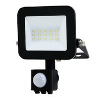 Reflektor LED 10W 800lm 3000K černý s pohybovým a soumrakovým senzorem GOLDLUX (Polux)