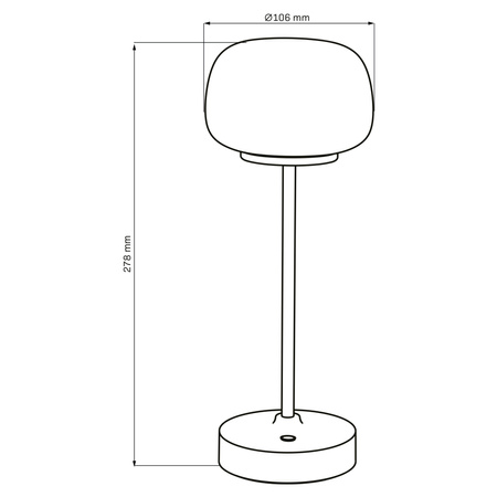 Dekorativní stolní lampa LED 1,8W 150lm 2700K teplá zlatá Rimini Sanico Goldlux