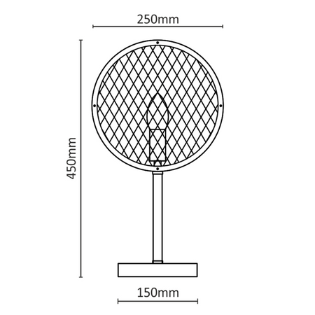 ARETE E14 Černo-zlatá stolní lampa GOLDLUX (Polux)