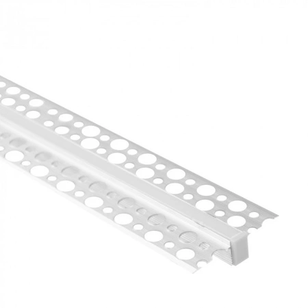 Hliníkový LED profil pro sádrokarton REGIPS eloxovaný pod omítku 2m s matným difuzorem pro LED pásky + krytky Ecolight řady GPW