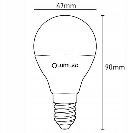 6x Žárovka LED Kulka P45, E14 10W = 75W 990lm 4000K neutrální bílá 180° LUMILED