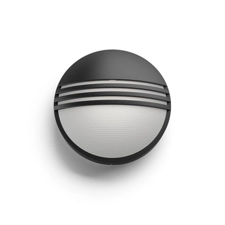 Zahradní lampa LED nástěnná lampa YARROW myGarden 6W 2700K IP44 kulatá černá PHILIPS
